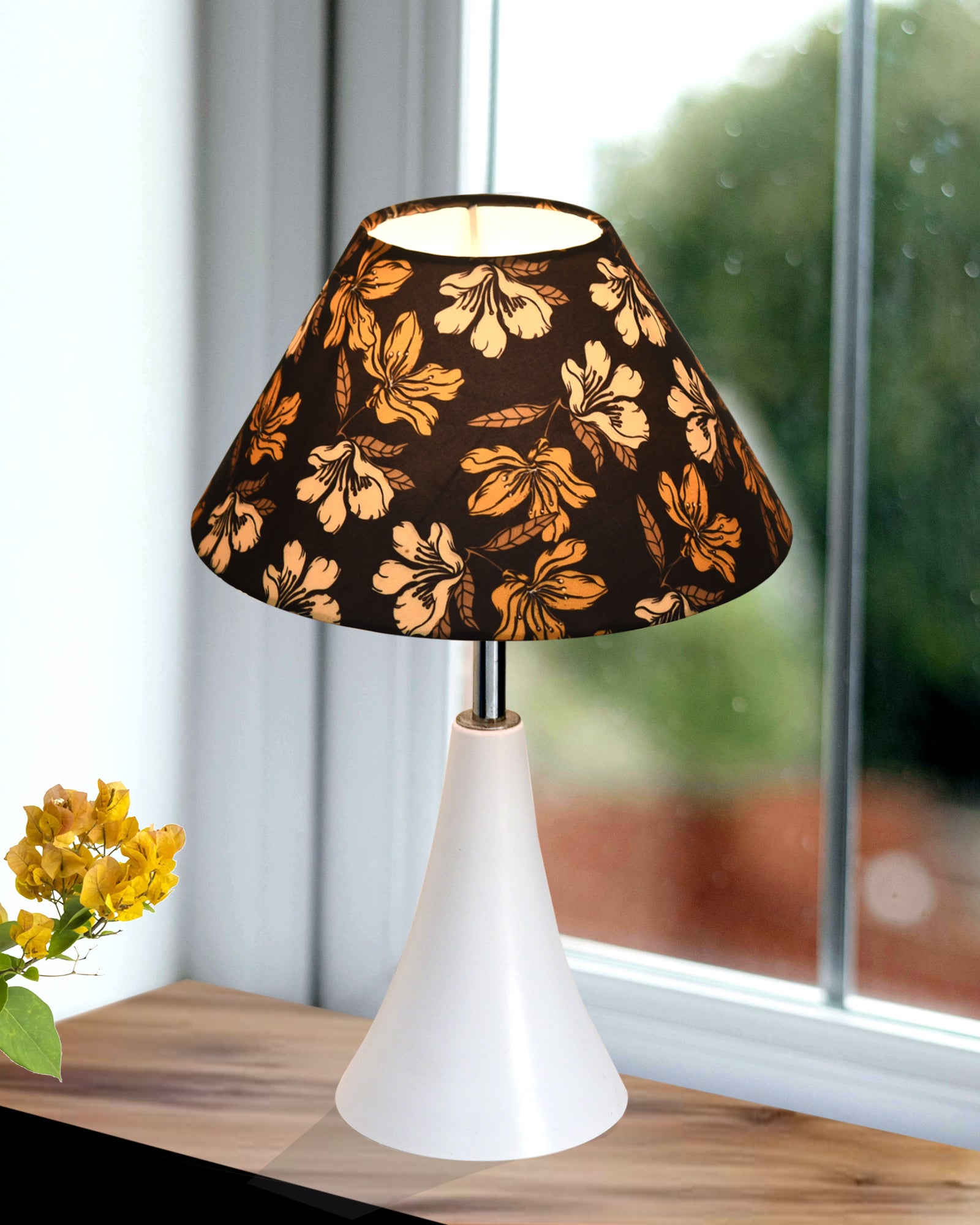 Farmhouse Matt Table Lamp for Bedroom, White Modern Bedside Lamps for Living Room, Rustic Table Light for Night Stands, Dorm, Office, Home Décor