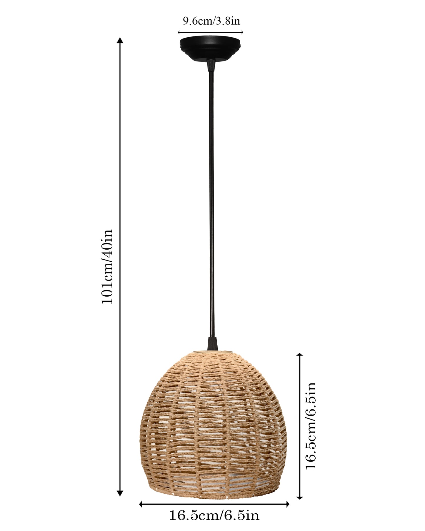 Seagrass Chandelier Hanging Lamp Natural Rattan Weaving Single Light Fixture Rustic Pendant Light for Kitchen Dining Room Restaurants Bars, Natural Texture, Bottle