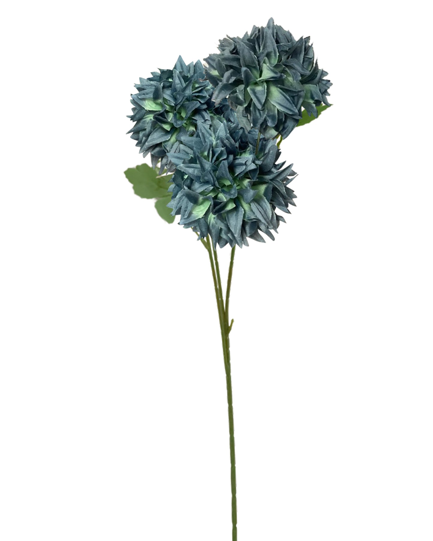 Artificial Long Chrysanthemum  Flower Branches Decor, 26 Inch Faux Large three Dahalia Flowers for Tall Floor Vase Wedding Home Decoration, Synthetic for Dinner Table Centerpiece, set of 2 sticks, Vine Red