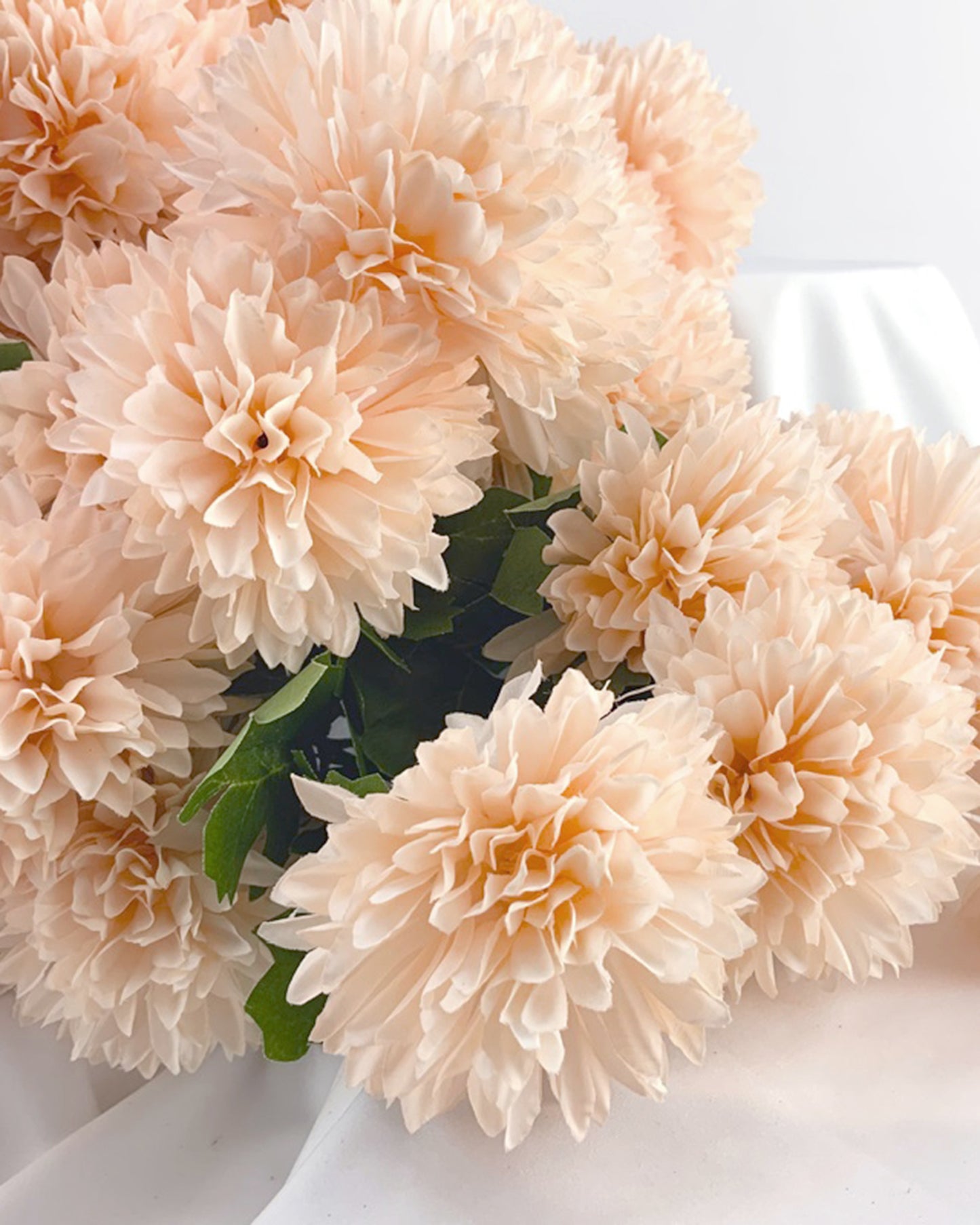 Artificial Long Chrysanthemum  Flower Branches Decor, 26 Inch Faux Large three Dahalia Flowers for Tall Floor Vase Wedding Home Decoration, Synthetic for Dinner Table Centerpiece, set of 2 sticks, Vine Red