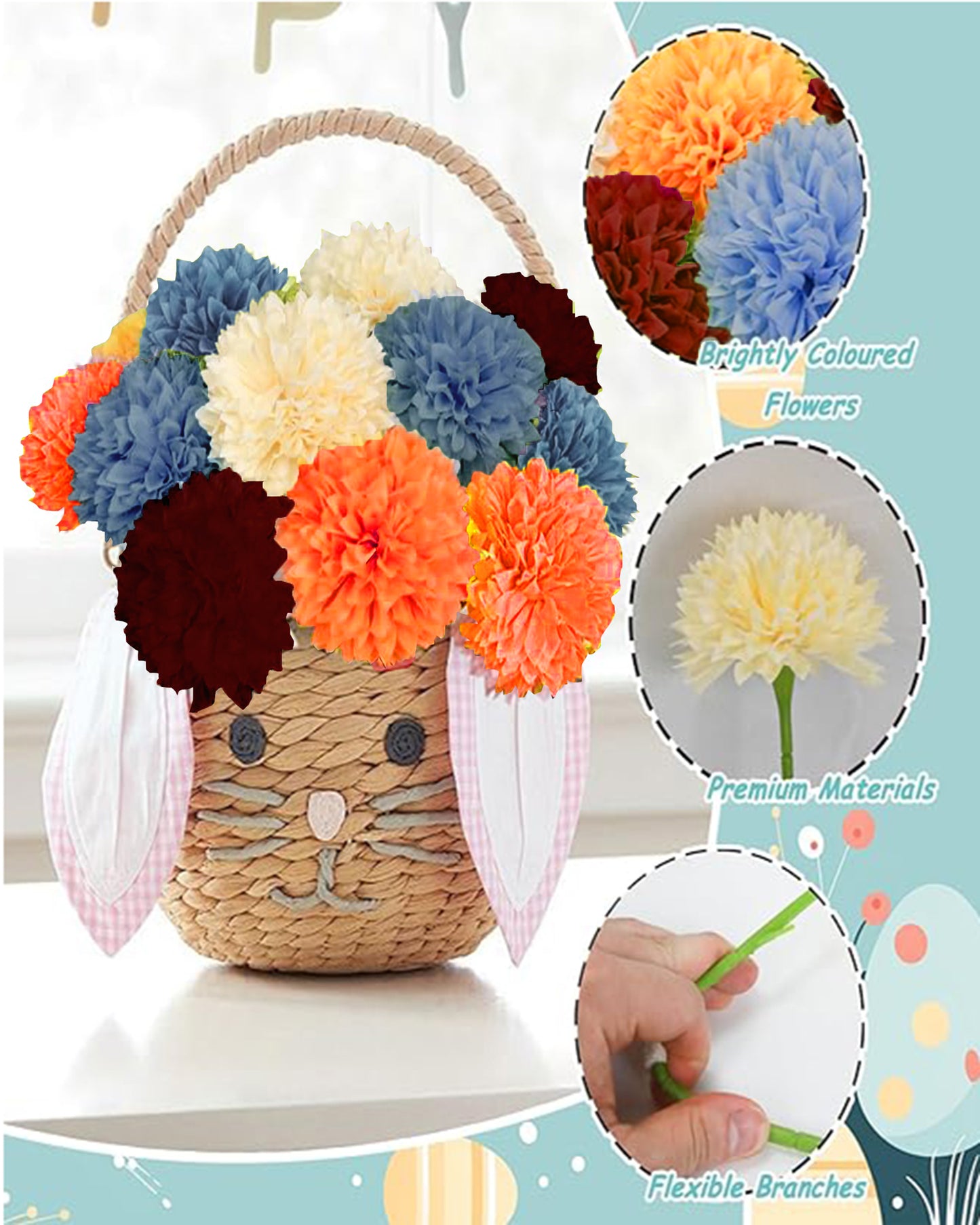 Artificial Long Chrysanthemum  Flower Branches Decor, 26 Inch Faux Large three Dahalia Flowers for Tall Floor Vase Wedding Home Decoration, Synthetic for Dinner Table Centerpiece, set of 2 sticks, Vine Red