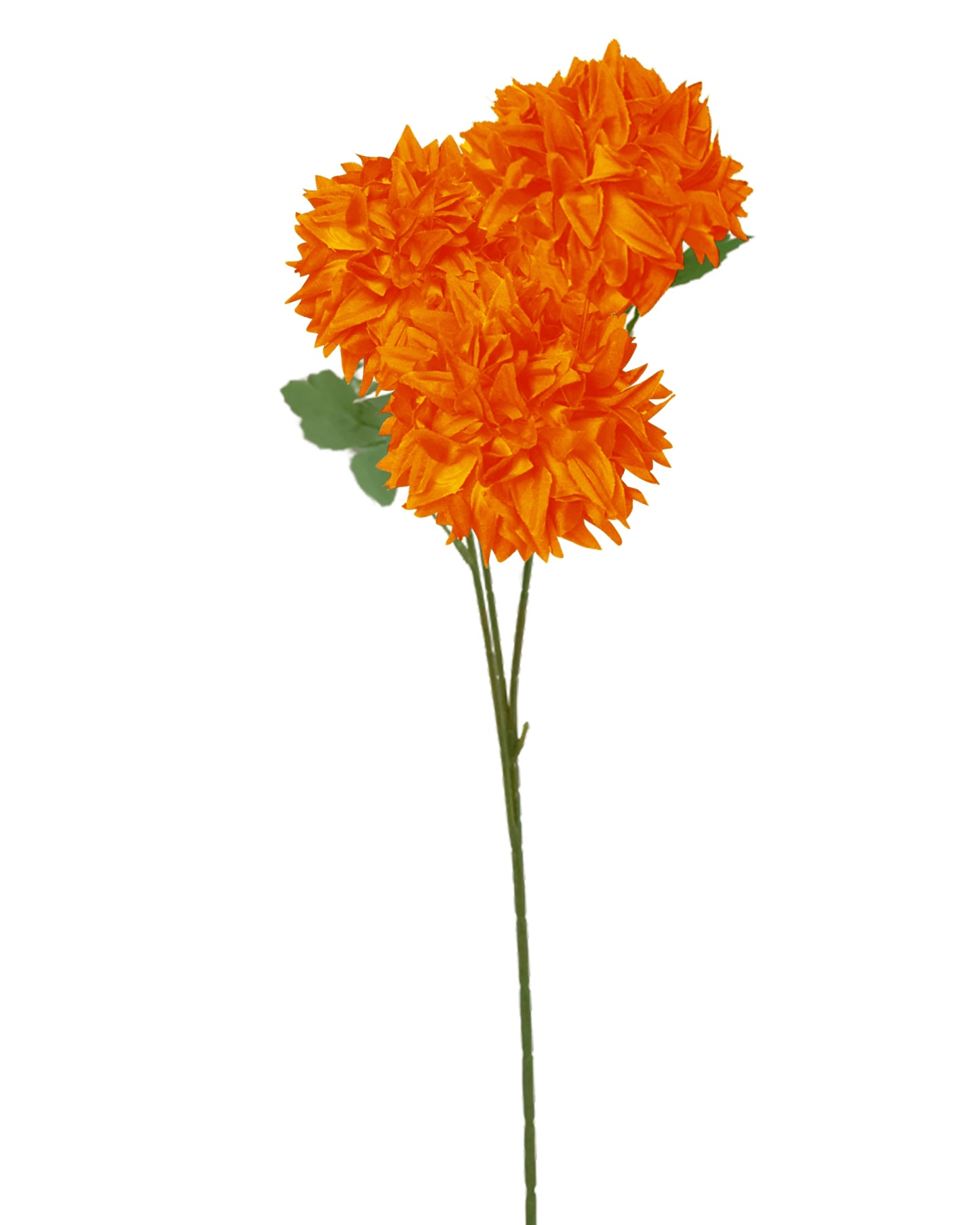 Artificial Long Chrysanthemum  Flower Branches Decor, 26 Inch Faux Large three Dahalia Flowers for Tall Floor Vase Wedding Home Decoration, Synthetic for Dinner Table Centerpiece, set of 2 sticks, Vine Red