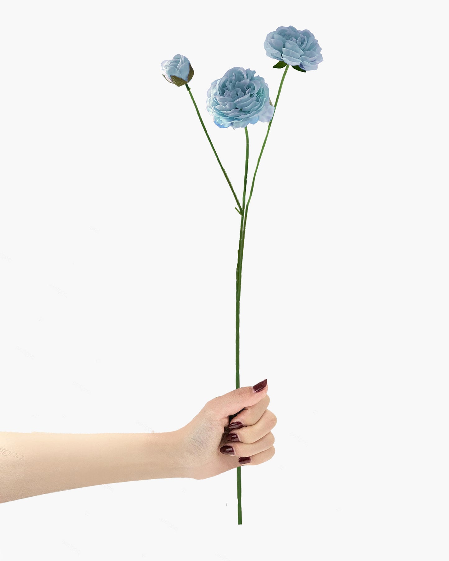 Artificial Faux Fake Flowers Real-Touch Rose Long Stem with Two Head one Buds for Home Kitchen Table Centerpiece Wedding Engagement Office Decorations Valentine’s Day Birthday Gifts, 3 sticks, Orange