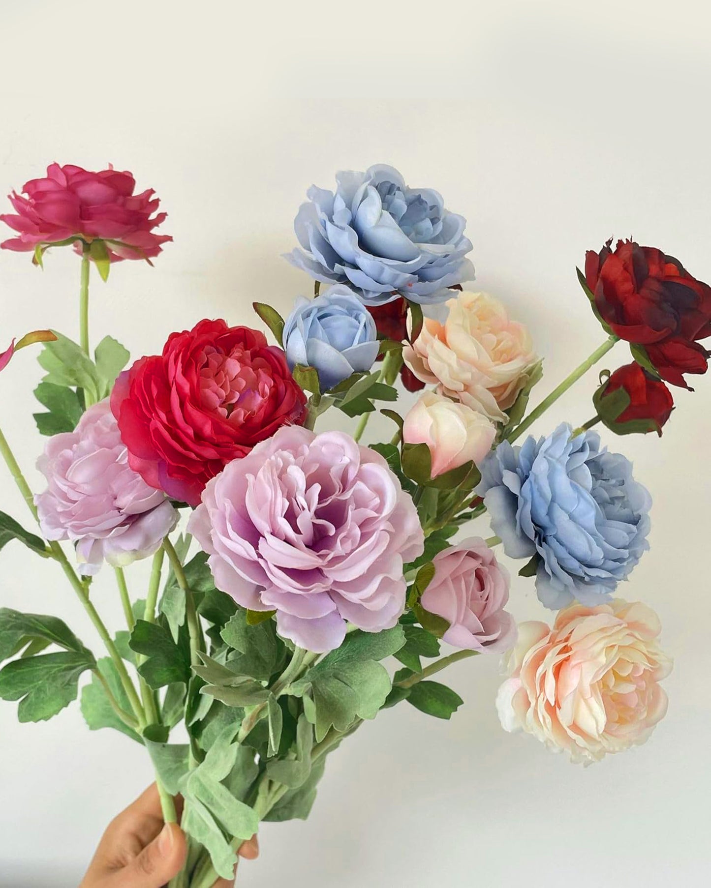 Artificial Faux Fake Flowers Real-Touch Rose Long Stem with Two Head one Buds for Home Kitchen Table Centerpiece Wedding Engagement Office Decorations Valentine’s Day Birthday Gifts, 3 sticks, Orange