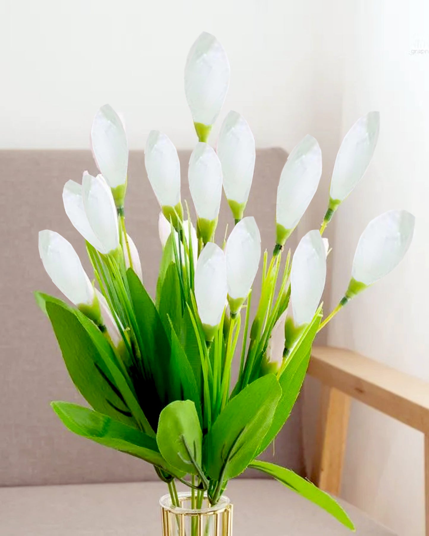 Artificial Tulip Flowers Bunches For Vase Home Decoration Items For Living Room Corner Table Top Bedroom Wedding Party Decorative Gift (Vase Not Included) Silk, 1 binch, 15 Tulips, 34 cm, Pink