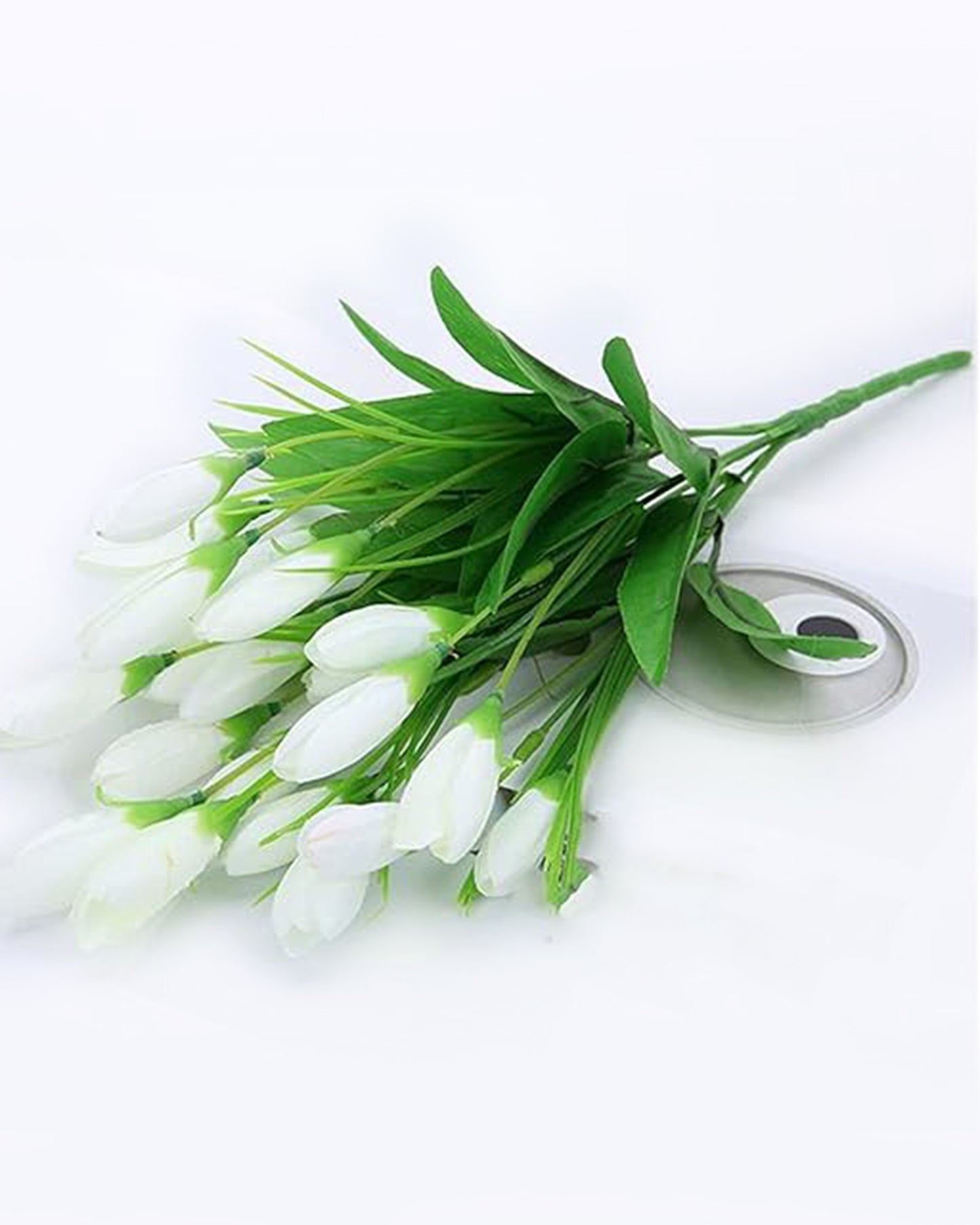 Artificial Tulip Flowers Bunches For Vase Home Decoration Items For Living Room Corner Table Top Bedroom Wedding Party Decorative Gift (Vase Not Included) Silk, 1 binch, 15 Tulips, 34 cm, Pink