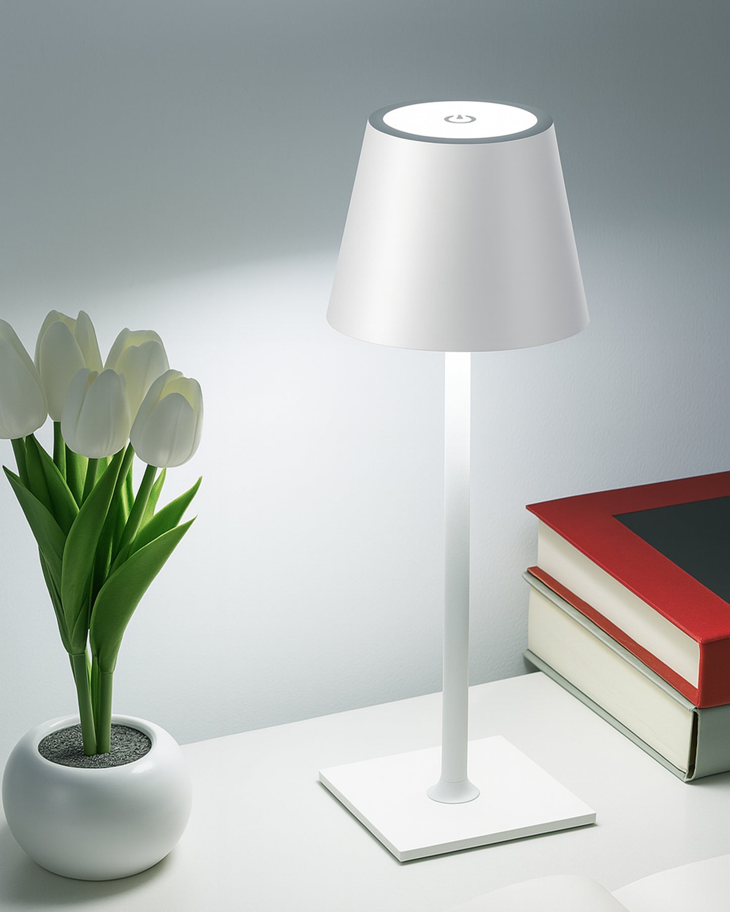 Rechargeable Table Lamps,Cordless Lamp Wireless Charging, Portable Indoor/Outdoor Table Lamp for Patio Restaurant Home Dinner Dining Kitchen,Waterproof & Wireless, Black Frustum