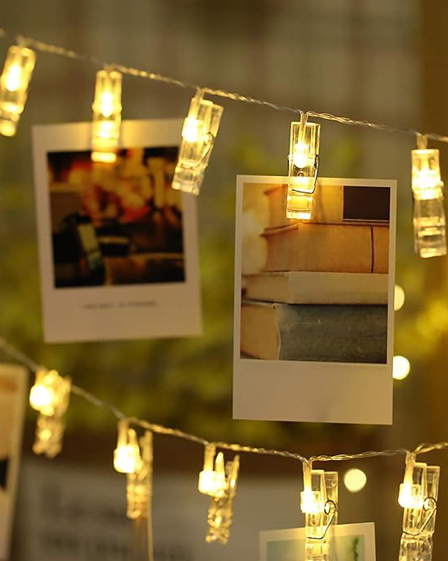 Plastic 20 Photo Clip Led String Lights for Photo Hanging, Birthday, Festival, Wedding, Party for Home, Patio, Lawn, Restaurants Home Decoration (Warm White), 4.2 Meters