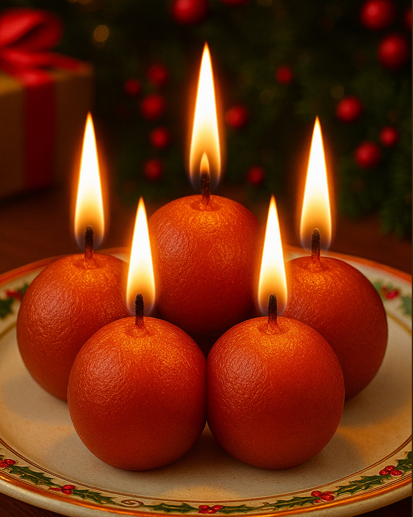 Premium Ladoo Candle, Hand Poured, Motichur Laddoo Candles, Diwali Gift Pack Decorative Scented Candle 100% Paraffin Wax, Set of 4