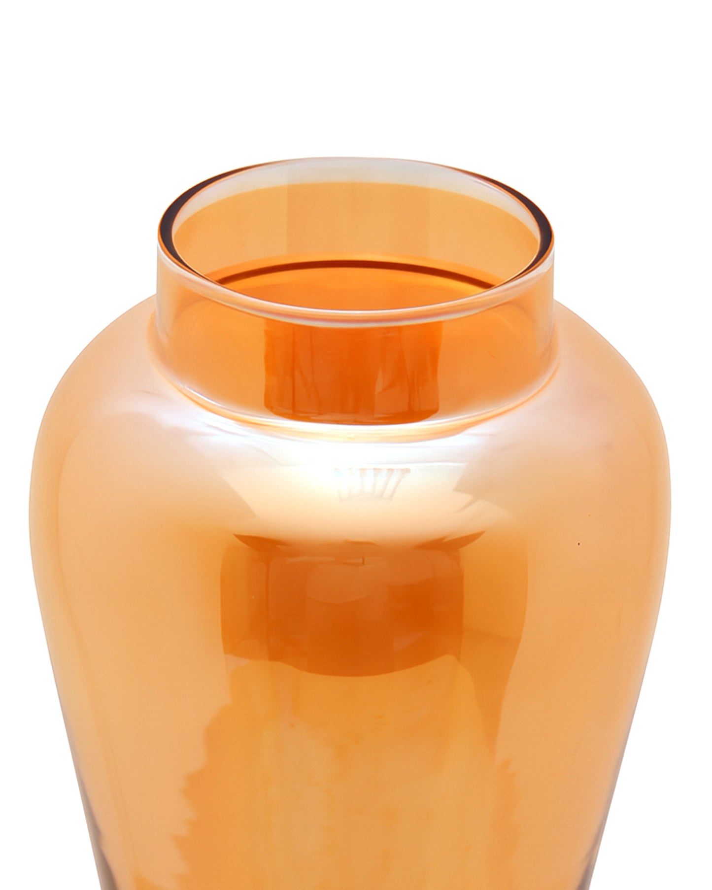 Pitcher Flower Vase for Flower Plants Glass Vase Pot for Living Room Home Decor Dining Table Decoration Water Plants Bedroom Hall Aesthetic House Warming Gift, Classic Urn, Amber Gold