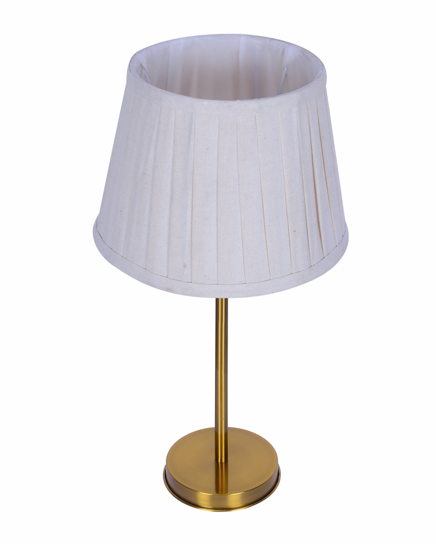 Gold Table Lamp for Living Room & Bedroom | Modern Metal Bedside Lamp | Elegant Nightstand Light for Home Décor | Stylish Study & Office Desk Lamp, Black Frill Drum