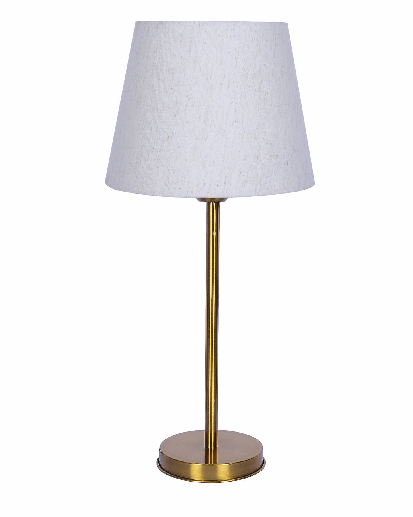 Gold Table Lamp for Living Room & Bedroom | Modern Metal Bedside Lamp | Elegant Nightstand Light for Home Décor | Stylish Study & Office Desk Lamp, Black Taper Drum