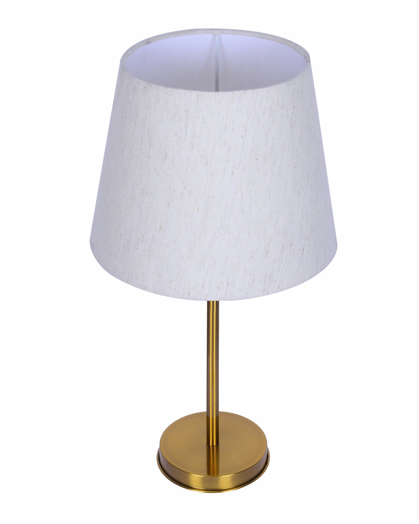 Gold Table Lamp for Living Room & Bedroom | Modern Metal Bedside Lamp | Elegant Nightstand Light for Home Décor | Stylish Study & Office Desk Lamp, Black Taper Drum