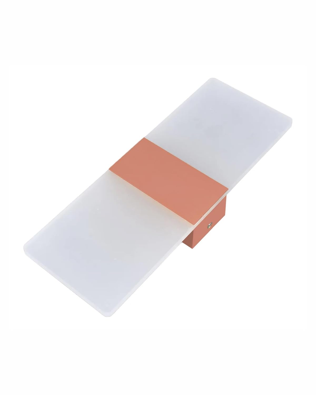 Modern LED Acrylic Wall Light for Living Room | Frosted Panel Sconce Vertical Panel Wall Mounted – Warm White, Indoor Decorative Lighting, Rectangle, Rose Gold