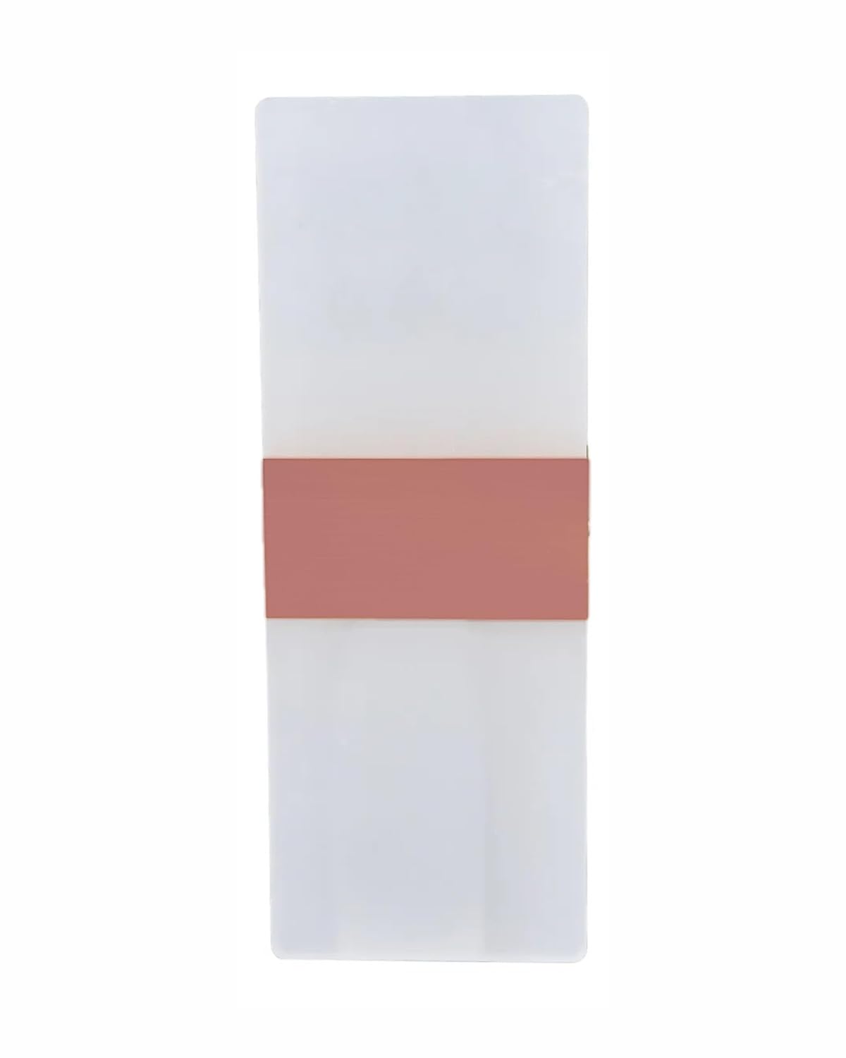Modern LED Acrylic Wall Light for Living Room | Frosted Panel Sconce Vertical Panel Wall Mounted – Warm White, Indoor Decorative Lighting, Rectangle, Rose Gold