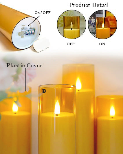 3 Pcs LED Tea Light Candles | Flameless, Smokeless, Unscented | for Home Decor, Diwali, Room Decoration Lights, Balcony & Festival & Gift