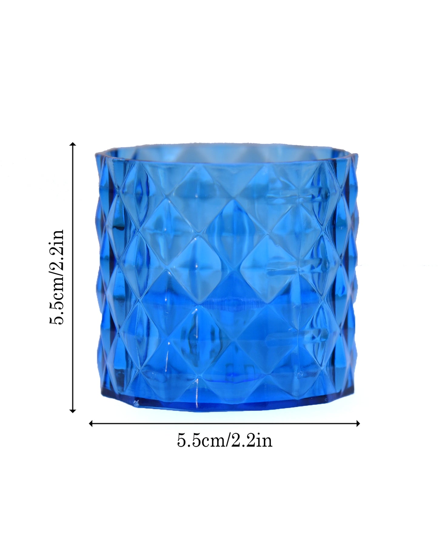 Acrylic Tealight Candle Holder – Diamond Cut Votive for Home Decoration, Diwali, Wedding & Festive Lighting – Decorative Table Centerpiece, Amber, set of 2