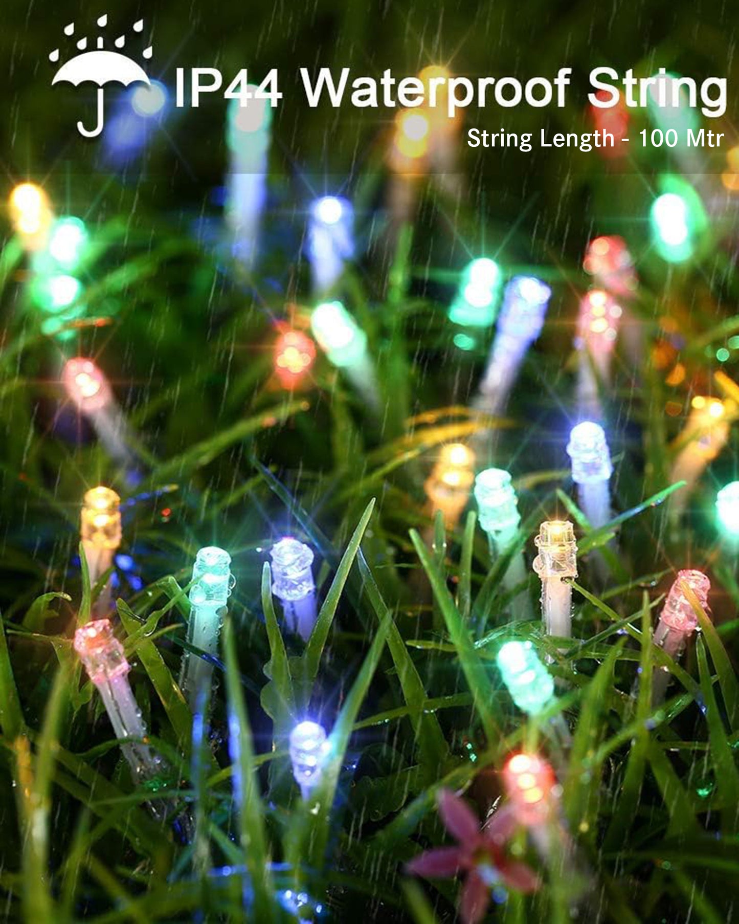 Premium 600 Led 100 Meter String Lights for Decoration, Waterproof Outdoor Indoor 8 Modes Bright Fairy Light Patio Wall Party Wedding Diwali Decoration Balcony Light (Multi-Color),100 Meters