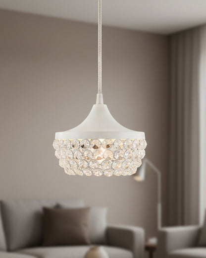 Homesake® Crystal Pendant Ceiling Light – Elegant Modern Hanging Lamp for bedroom, Living Room, Office