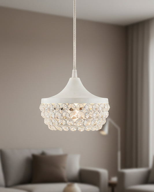 Homesake® Crystal Pendant Ceiling Light – Elegant Modern Hanging Lamp for bedroom, Living Room, Office