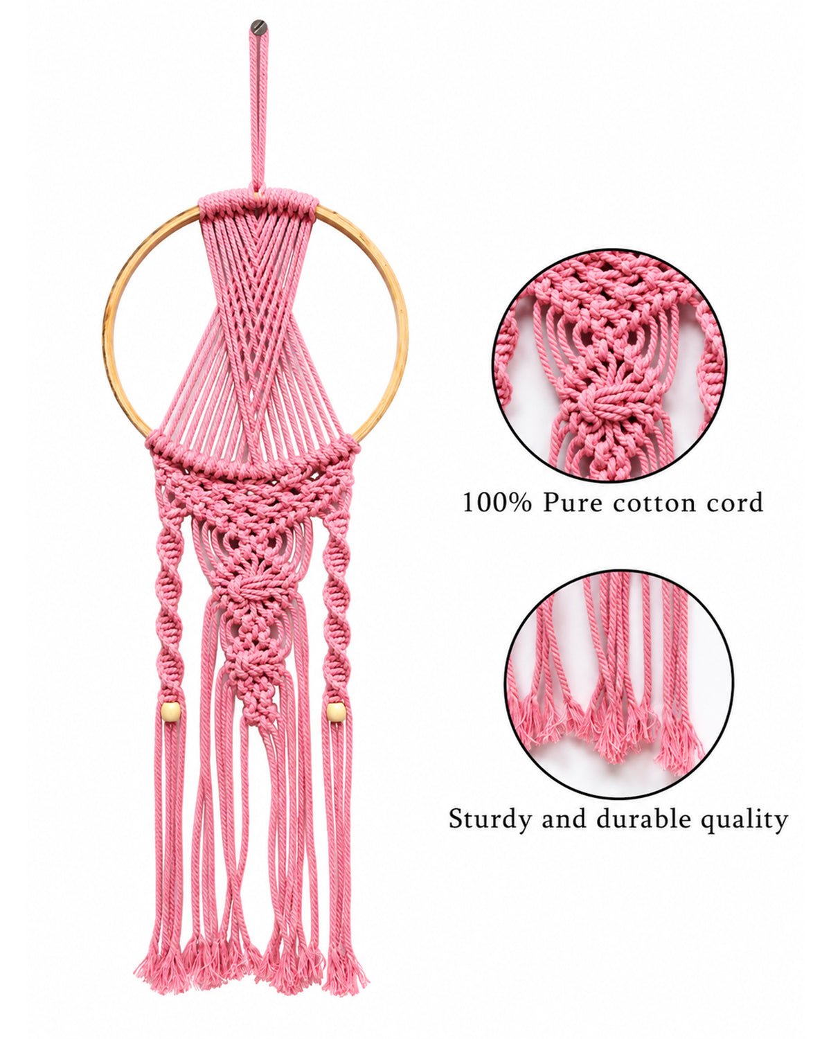 Macrame Dream Catchers for Bedroom Adult Dream Catcher Wall Decor Large Boho Wall Hanging Wood Beads Tassels Home Decoration Ornament Craft Gift