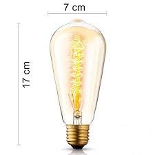 Homesake® ST64 Pear Shape Edison Bulb Pendant Light | Industrial Hanging Ceiling Lamp with Antique Brass Holder & Warm LED Filament Bulb – Retro Home & Café Décor