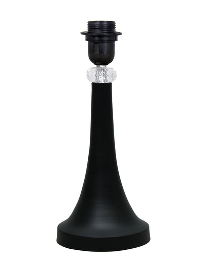 Black Metal Cone Table Lamp with Fabric Shade, B22 holder Nightstand Lamp