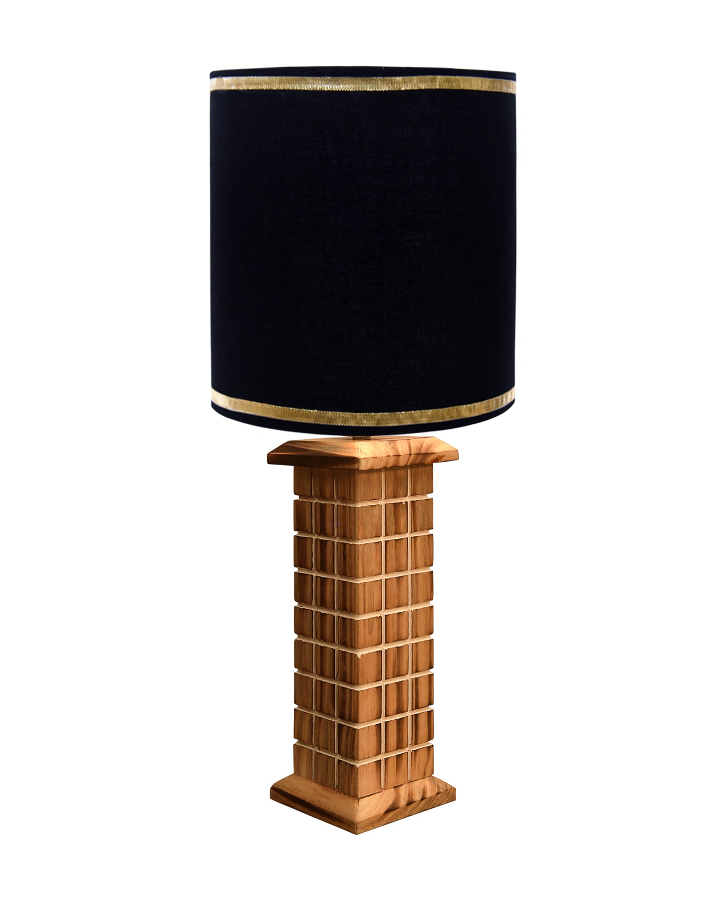 Rustic Beige Table Lamp New York Skyline with Fabric Shade, Table Light, Home Décor, Office, Gift, Jute Drum