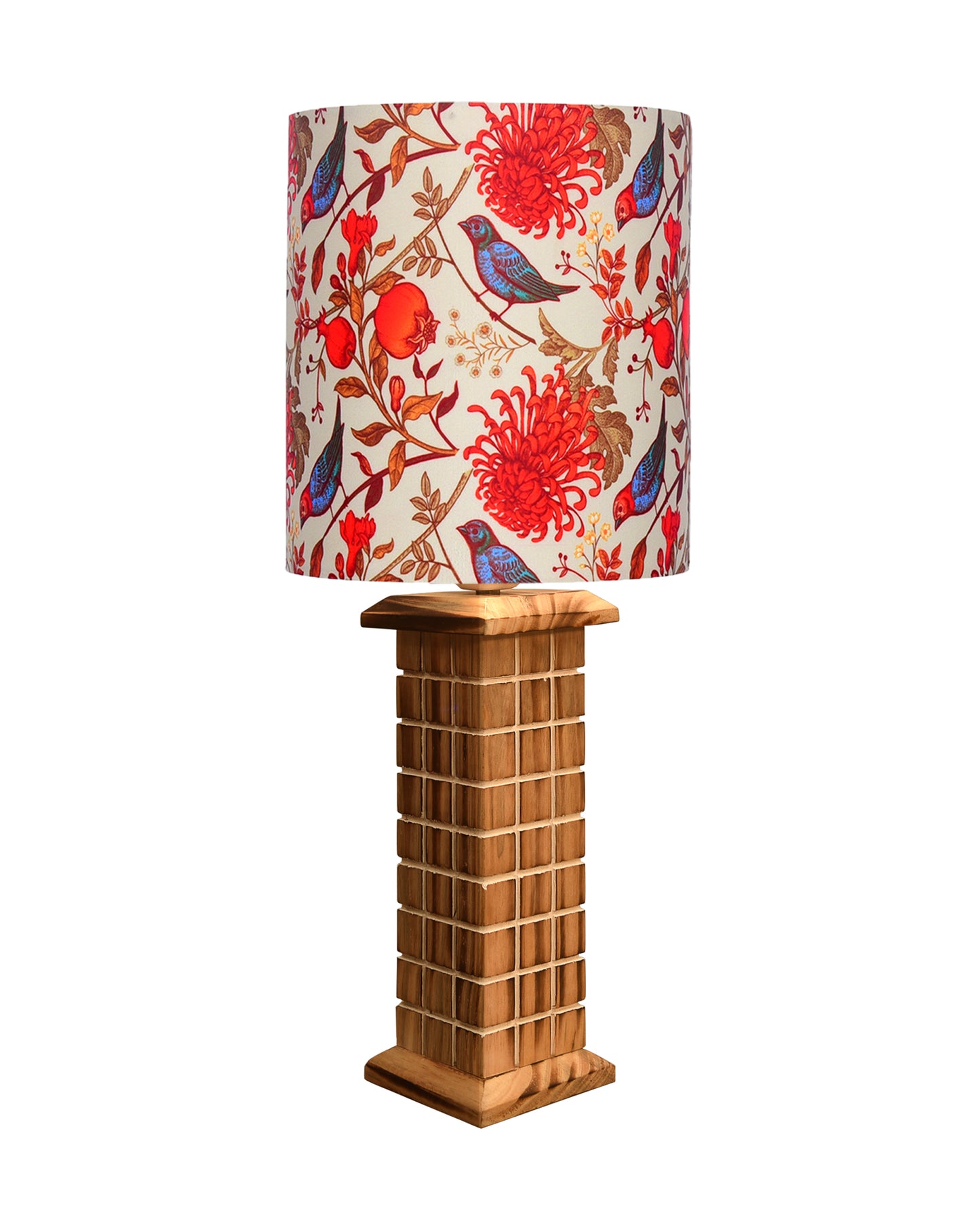 Rustic Beige Table Lamp New York Skyline with Fabric Shade, Table Light, Home Décor, Office, Gift, Jute Drum