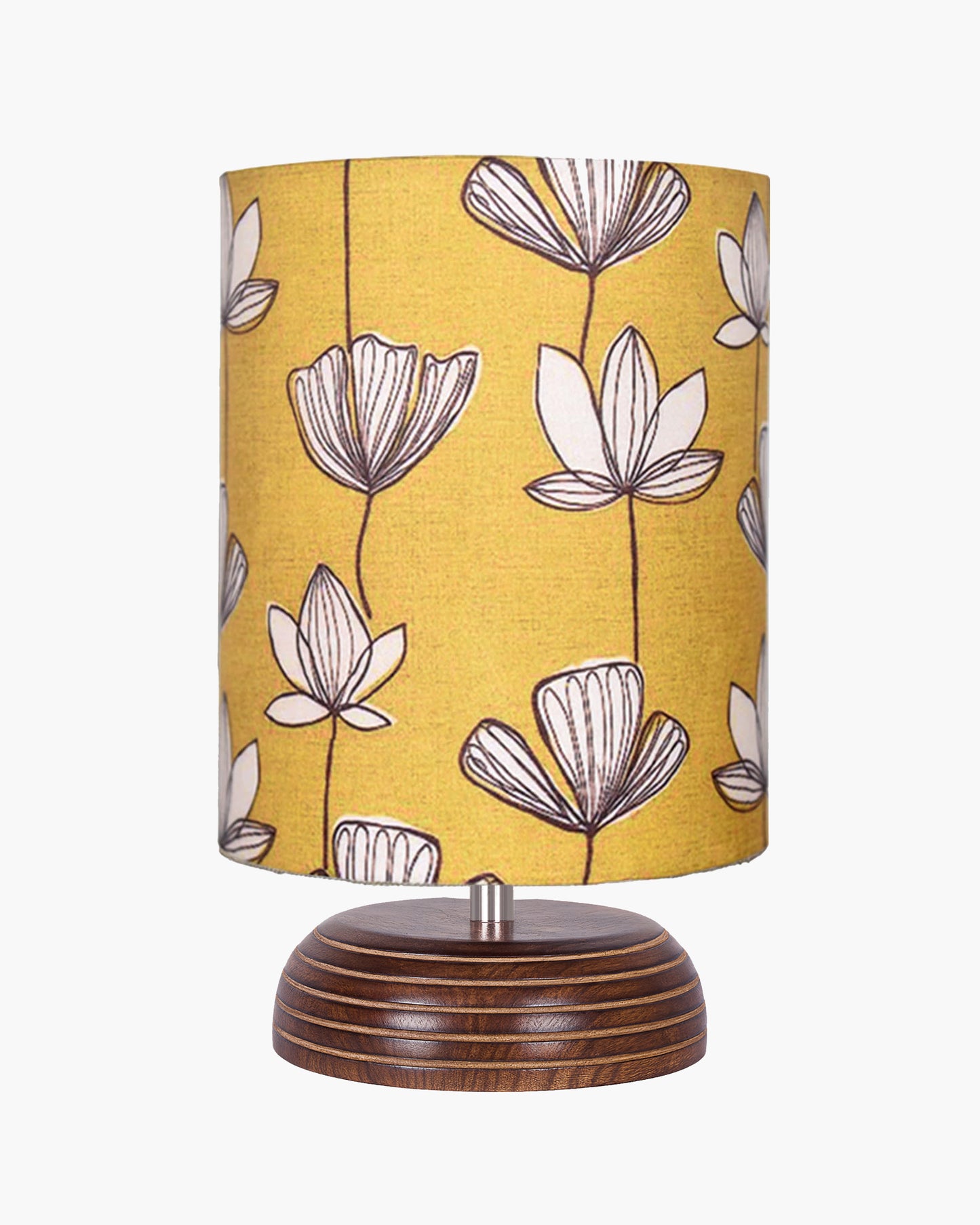 Modern Zen Wooden Lampshade Nightstand Lamps, Antique Base E27 Creative Reading Bedside Lamps Ideal for Bedroom, Pebble, Bird Cylinder