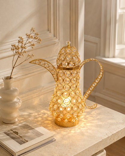 Vintage Crystal Surahi Table Lamp