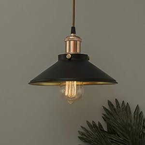 Single Black Cone Pendant with Holder, E27, Modern Nordic Hanging Ceiling Light