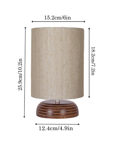 Modern Zen Wooden Lampshade Nightstand Lamps, Antique Base E27 Creative Reading Bedside Lamps Ideal for Bedroom, Pebble, Bird Cylinder