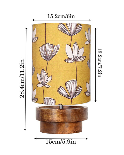 Modern Zen Wooden Lampshade Nightstand Lamps, Antique Base E27 Creative Reading Bedside Lamps Ideal for Bedroom, Concentric, Bird Cylinder