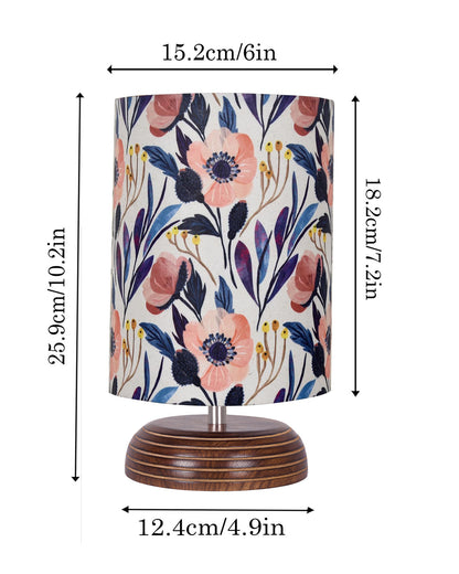 Modern Zen Wooden Lampshade Nightstand Lamps, Antique Base E27 Creative Reading Bedside Lamps Ideal for Bedroom, Pebble, Bird Cylinder
