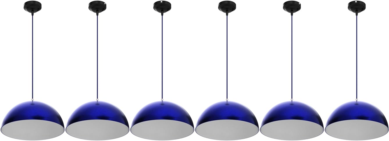 Metallic Glossy Pendant hanging light, hanging lamp 10"