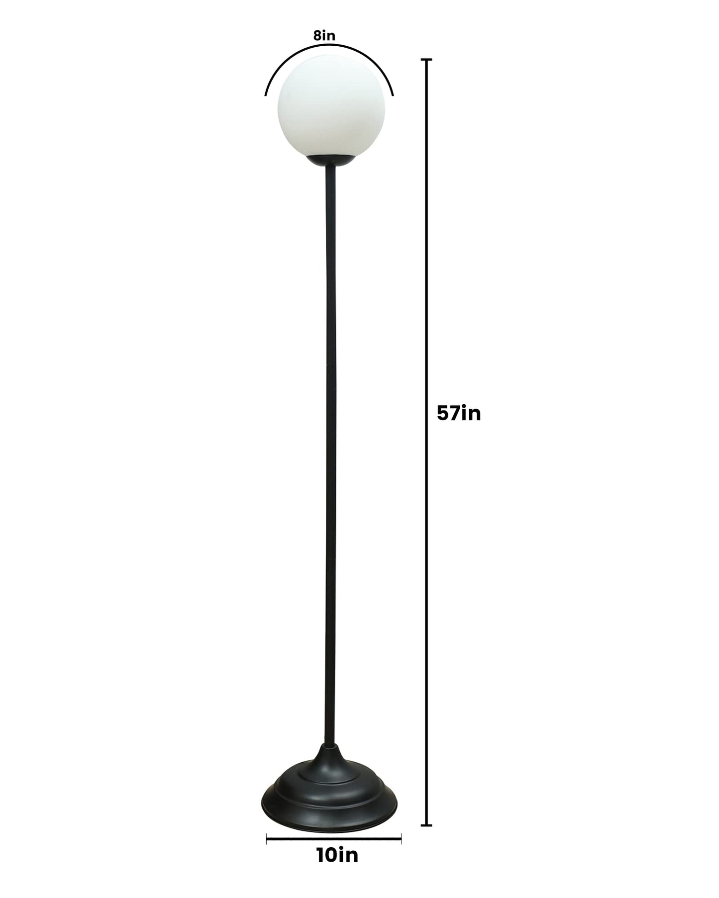 Homesake® Floor Lamp Standing Lamp | On/Off Foot Switch | Tall Modern Floor Lamp for Living Room | Bedrooms | Corner Lamp for Living Room | Office | Farmhouse | (Matt Black)