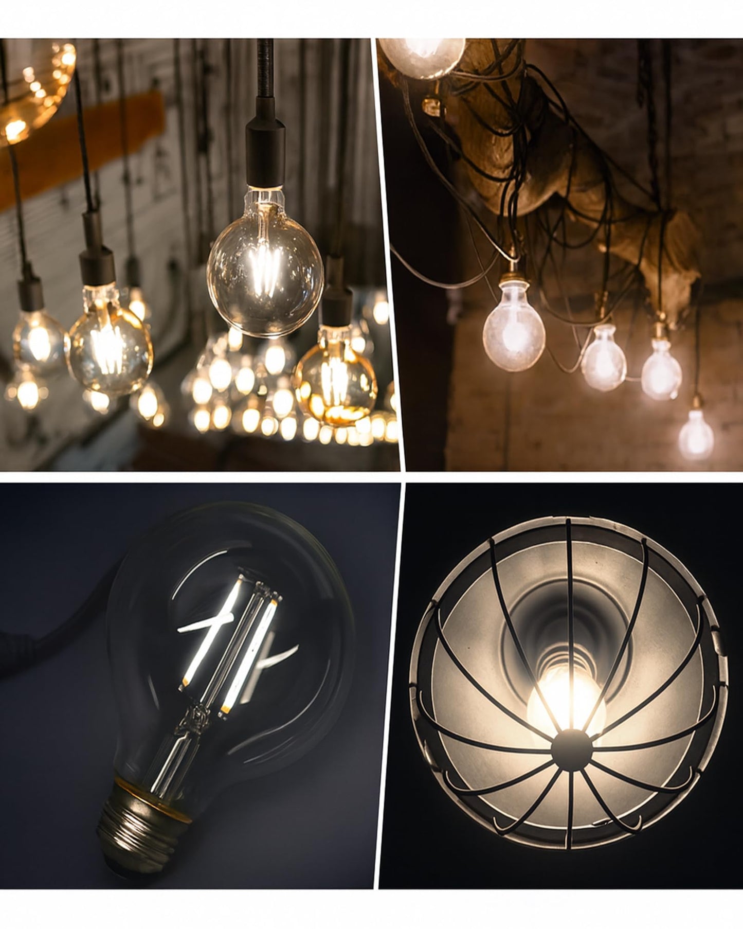 Globe Shape Edison Tungsten LED Vintage Antique Light Bulb E27 G80