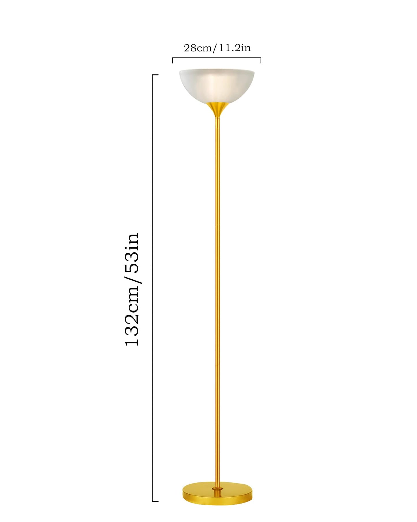 Homesake® Sky Dome Standing Lamps with Acrylic Shade | Modern Floor Lamp for Living Room, Bedrooms, Corner Lamp for Living Room | Standing Lampe (Straight)