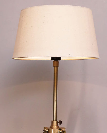 Homesake® Floor lamp for Living Room Long Wooden | Night Lamp with Shade for Light Decoration | Antique Home Decor Items | Standing Lamp | Corner Lamp for Living Room (Tripod Off-White)