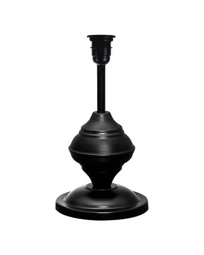 Homesake® Bedside Black Metal Table Lamp With Fabric Shade,Incandescent,E27 Holder,Urn,Desk Lamp,Night Lamp,Office,Nightstand,Table Lamp For Living Room,Study Room,Kids Room,Pleated