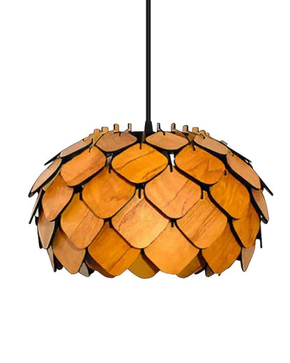 Homesake® Handcrafted Wooden Pendant lamp, Design Ceiling lamp,Hanging lamp Home decor Chandelier Light | E27 Bulb Included | Decoration for restaurants, Hotel, Home,Bedroom, Dining & Café