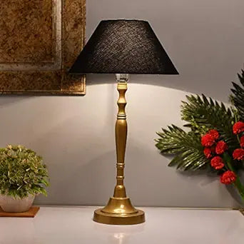 Imperial nickel brushed lamp with shade