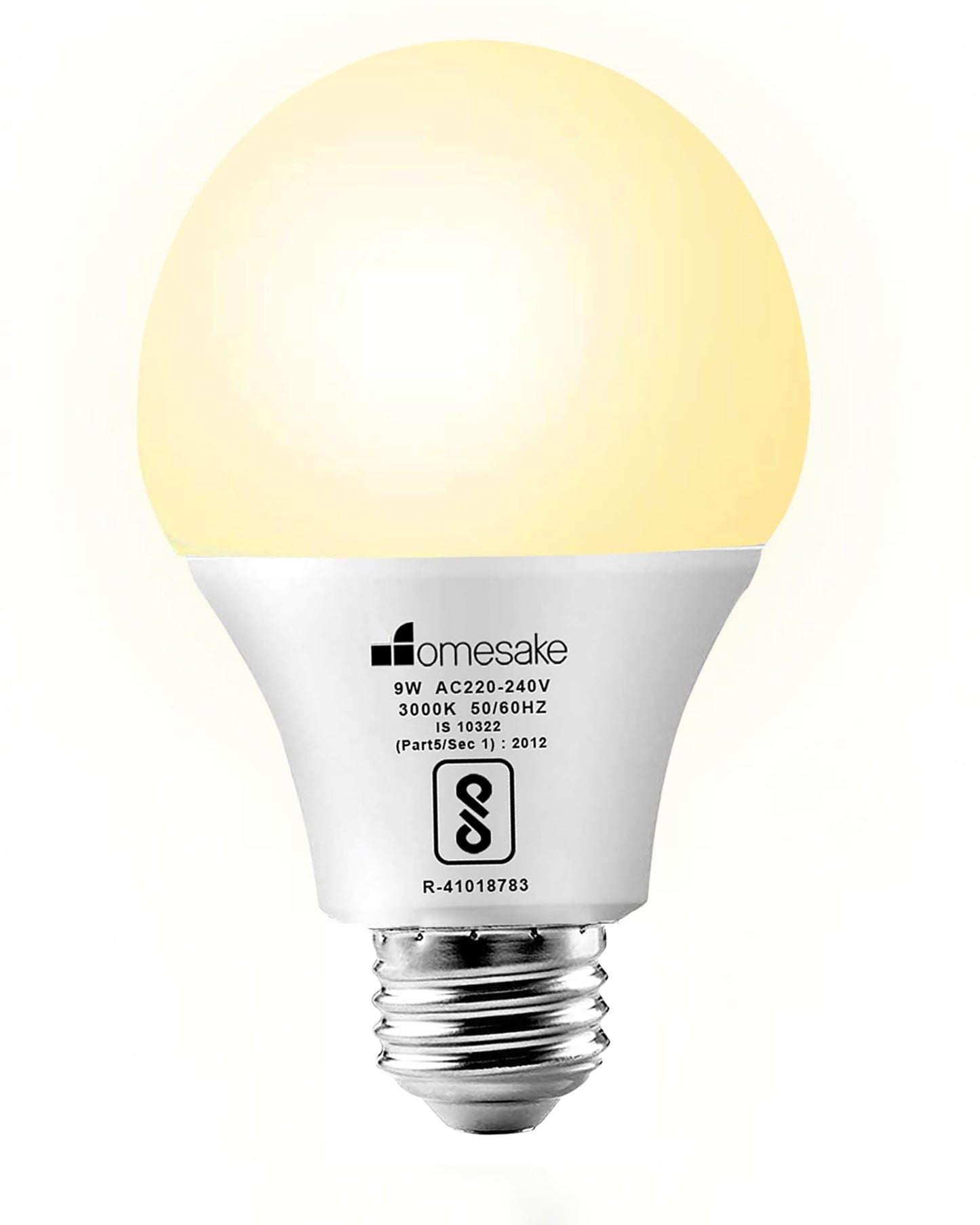 Homesake® E27 LED Light Bulbs Cool White 6000k 9W Standard Edison Base Bulb, for Bedroom Living Room, Energy Saving LED Light Bulb for Home, Office & Study Room