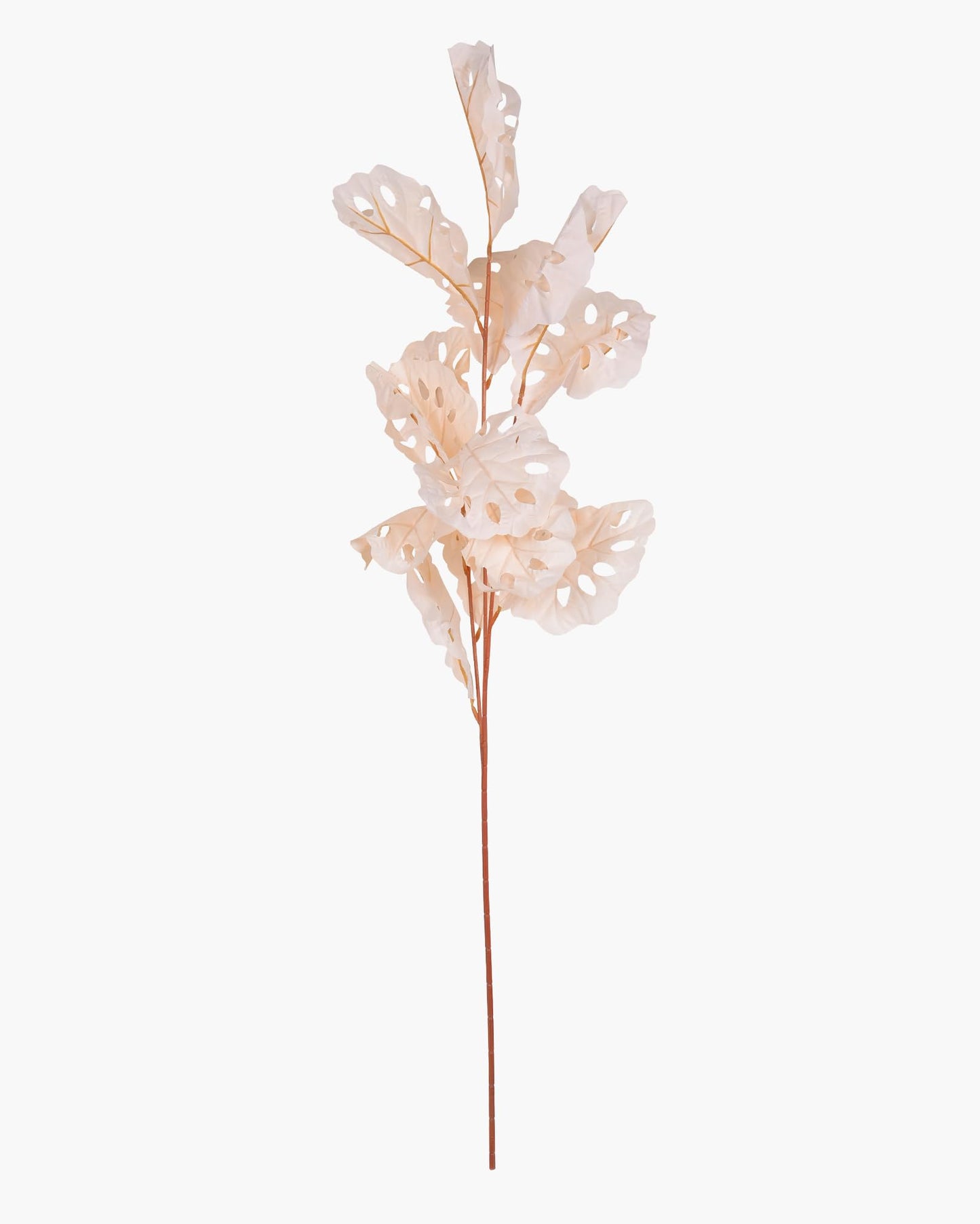 Homesake® Faux Long Monstera Leaf Stems, Set of 2 Artificial Branches with 5 Sticks Each, Pot Not Included, Decorative Plant for Vase, Tabletop, Living Room, Home Décor, Green