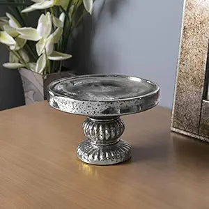 Copy of Antique Silver Glass Cake Stand With glass dome, dessert/cupcake display stand, 25 cm
