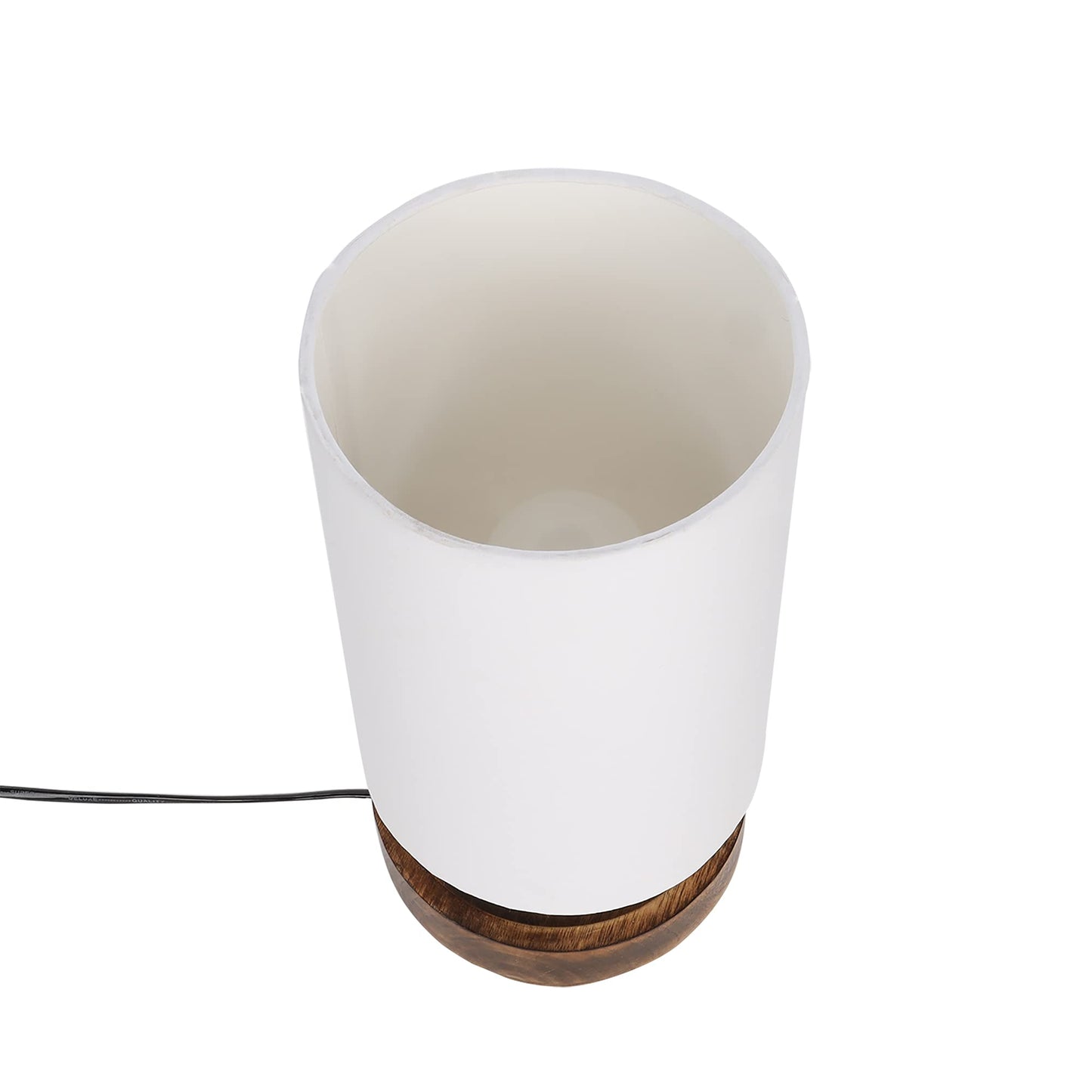 Modern Zen Wooden Lampshade Nightstand Lamps, Antique Base E27 Creative Reading Bedside Lamps Ideal for Bedroom, Concentric