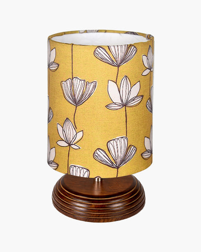 Modern Zen Wooden Lampshade Nightstand Lamps, Antique Base E27 Creative Reading Bedside Lamps Ideal for Bedroom, Pebble, Bird Cylinder