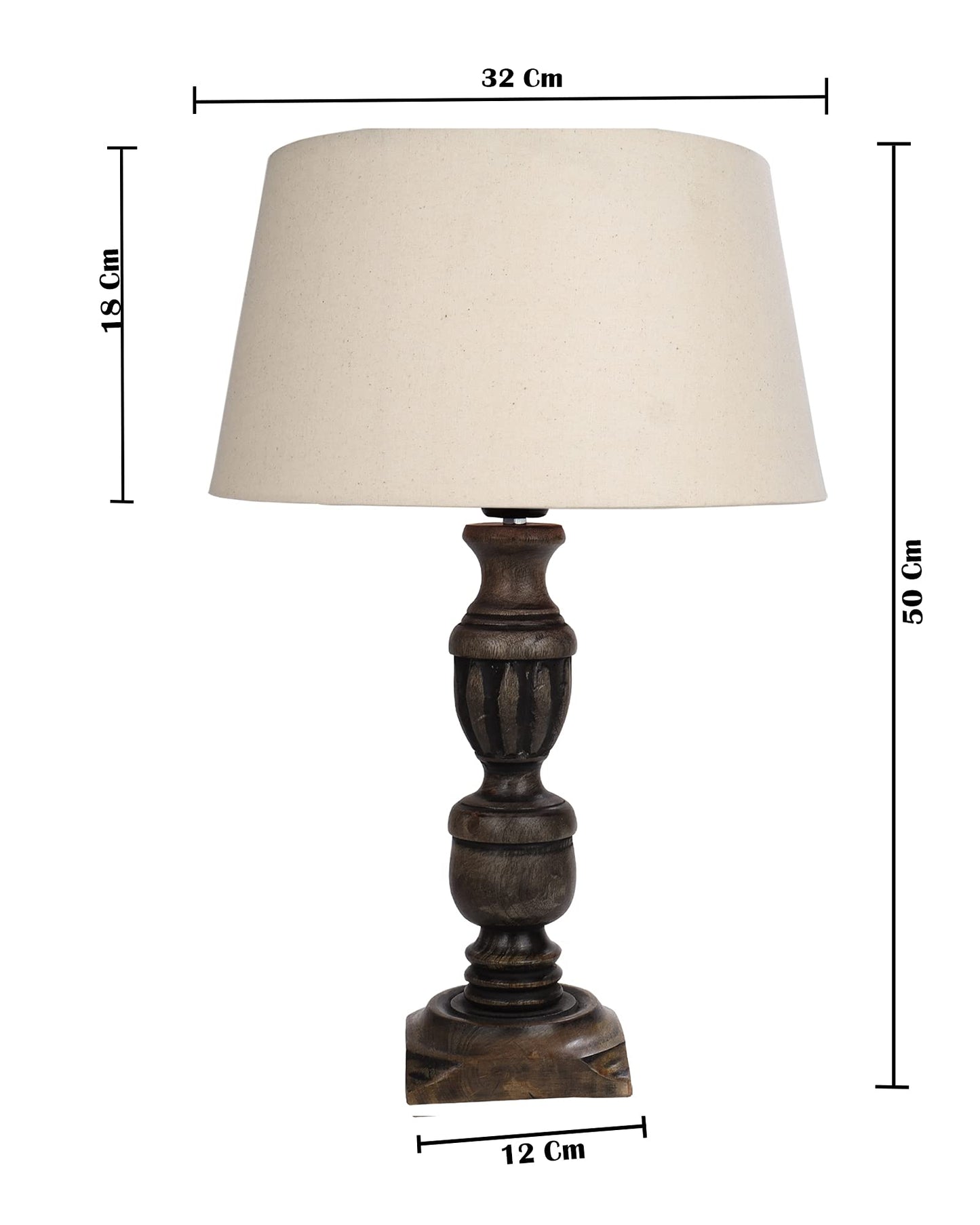 Signature Rustic Table Lamp set of 2, farmhouse Living Room Bedroom House Bedside Nightstand Home Office Reading Light, Cubist