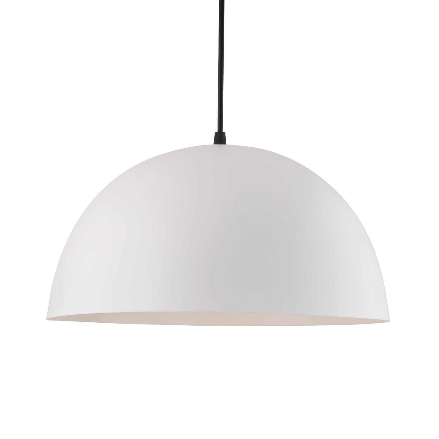 Homesake® Modern Hanging Dome Pendant Light | Minimalist Hanging Ceiling Lamp | White Metal Shade | Contemporary Home Decor Lighting Fixture | Ideal for Living Room, Dining Room, Kitchen, Bedroom